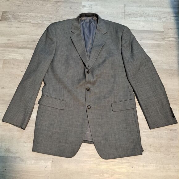 LAUREN RALPH LAUREN Men's Gray 100% WOOL Sport Coat Suit Jacket Blazer 42L - Picture 1 of 16